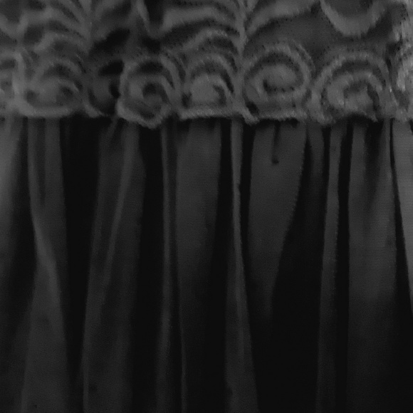 SHEER, LACY BLACK TOP /TUNIC/SKIRT/SLIP DRESS, XS - Picture 4 of 5